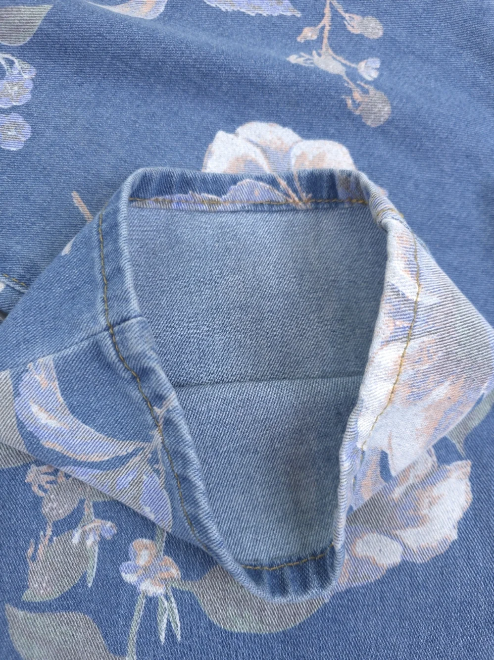 Floral Print Blue Women's Jeans Sz S - Picture 9 of 12
